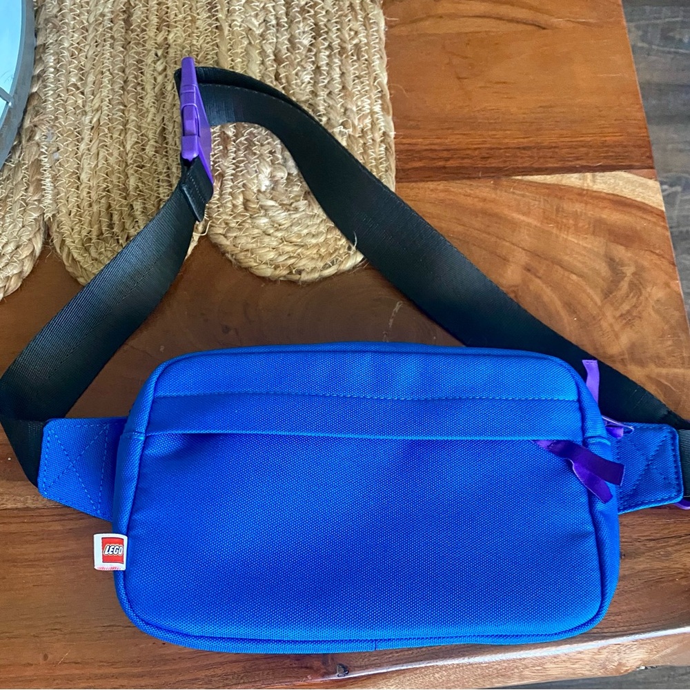 Lego X Target Exclusive Blue Belt Bag. Blue With Purple Zipper - Fanny Pack